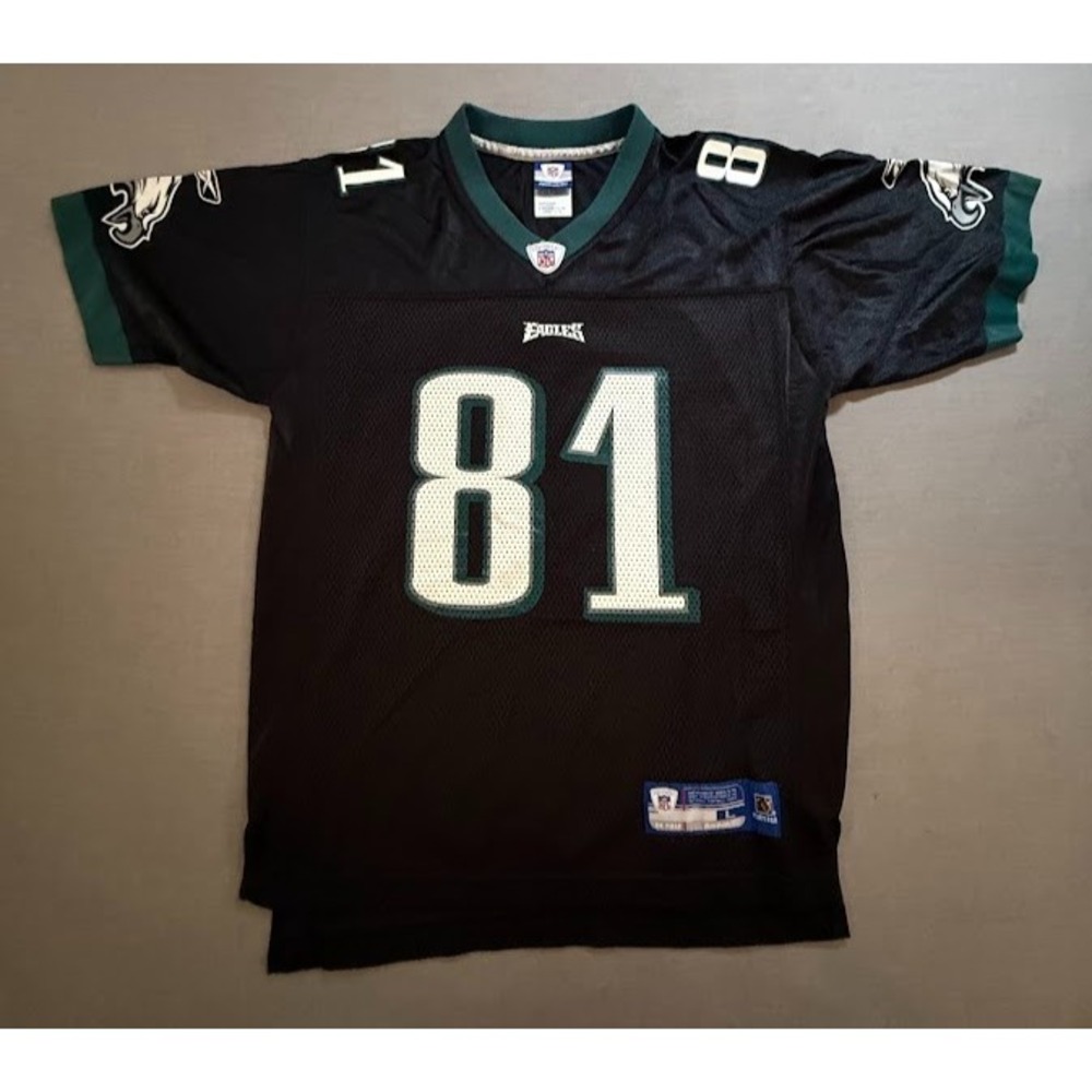 Philadelphia Eagles Owens #81 Reebok Jersey Boys Large Black Short Sleeve.